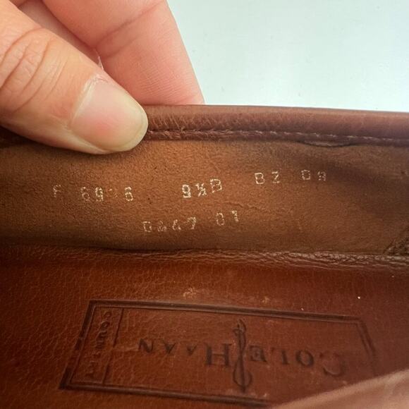 COLE HAAN Loafer Shoes Women's 9.5 B Brown Ferrah Leather Tassel Moc Toe Casual - Picture 10 of 13